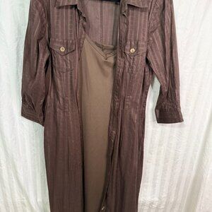 Faith & Passion Women's Two-Piece Dress – Brown, Size 14